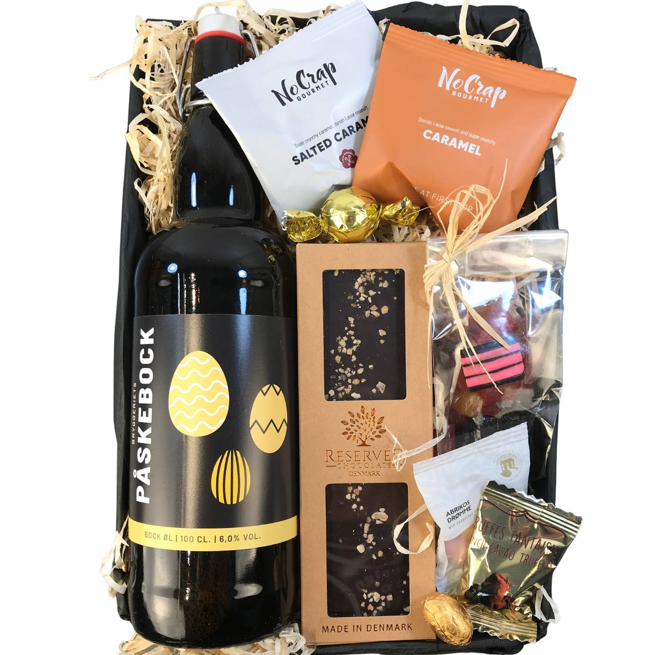 Påskekurv Øl og Hygge 1 liter påske øl & lækkerier