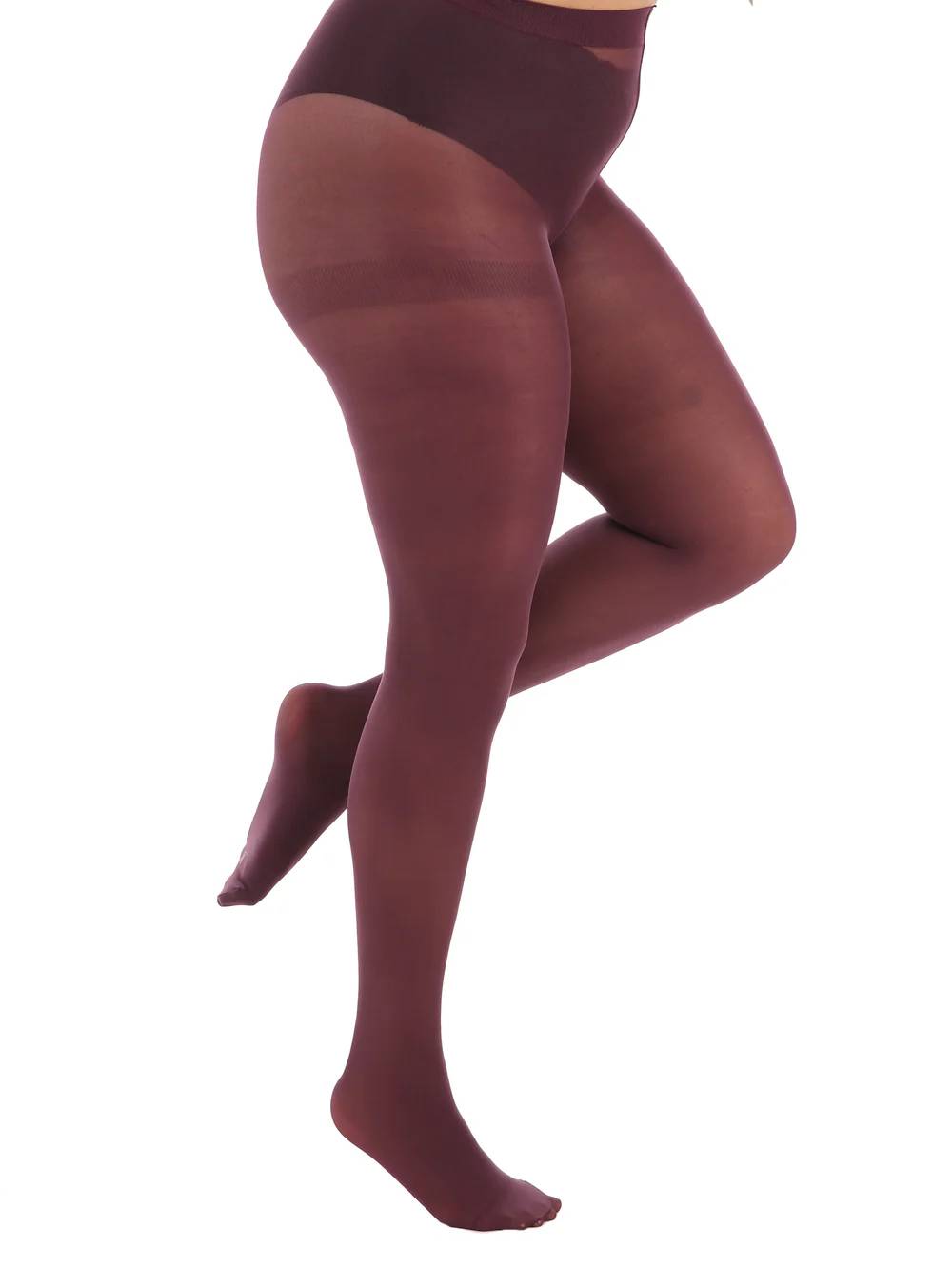 Pamela Mann - Curvy strømpebukser Mørke lilla - 50 Denier XL (44-46) Højde: 152 170 cm Hoftemål: 106-109 cm