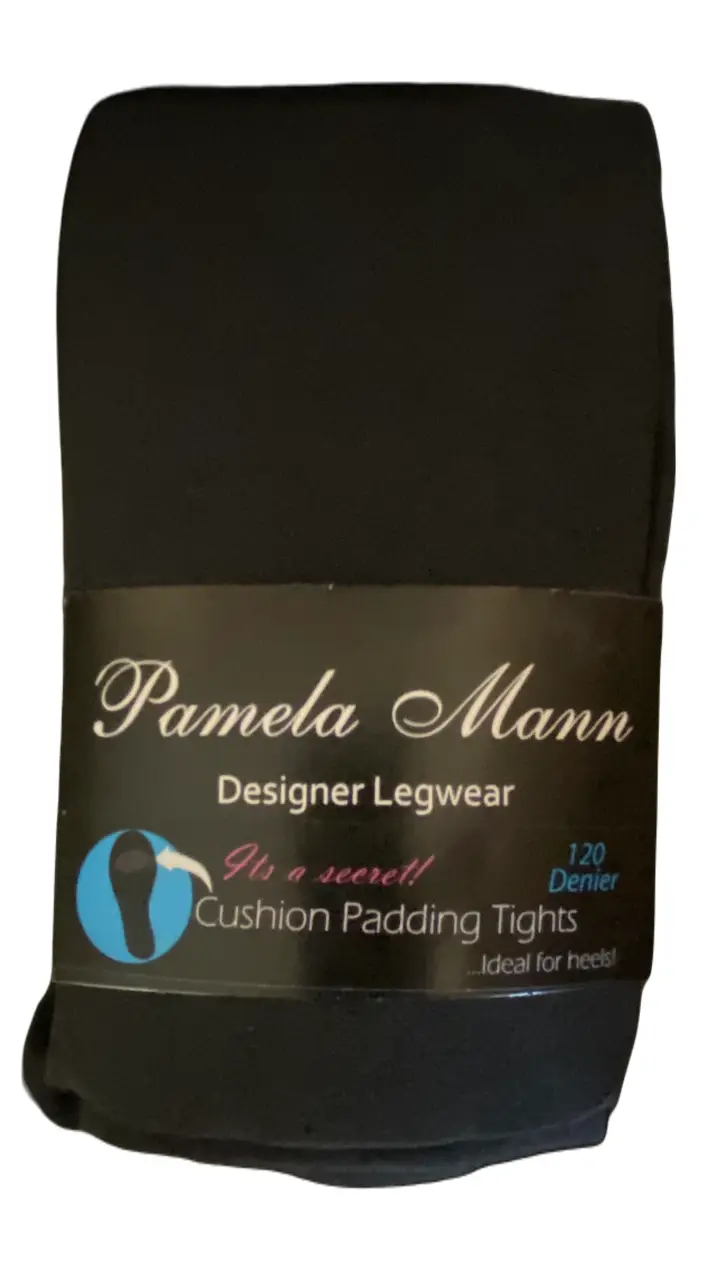 Pamela Mann - Strømpebukser sort - 120 denier med pude til tæerne 44-46: Højde: 152-170 cm Hoftemål: 106-109 cm