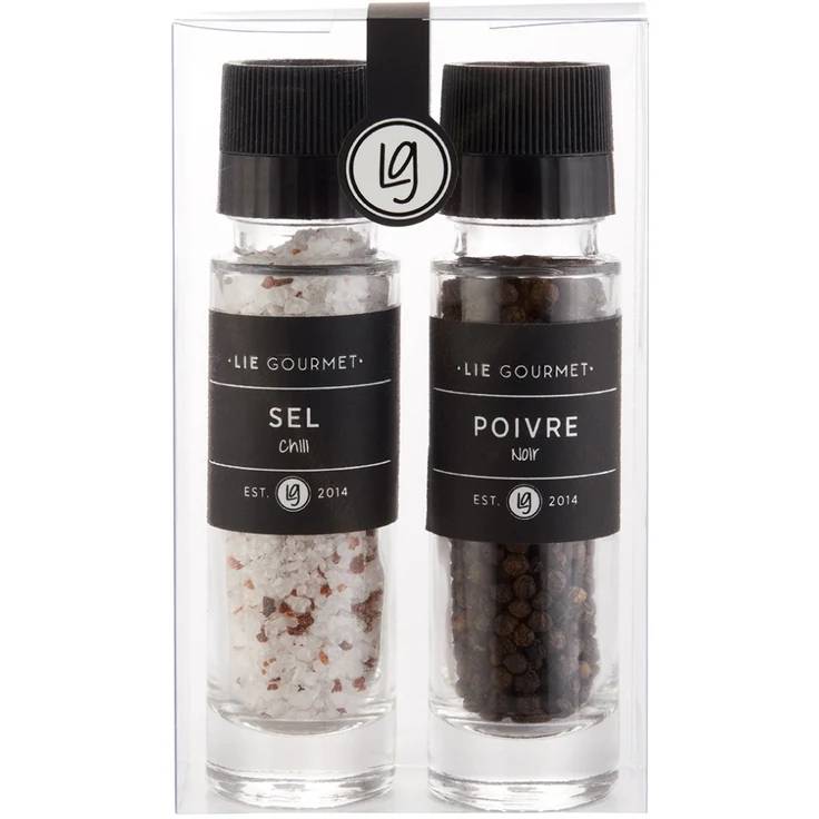 Salt m/chili og peber gavesæt - Lie Gourmet