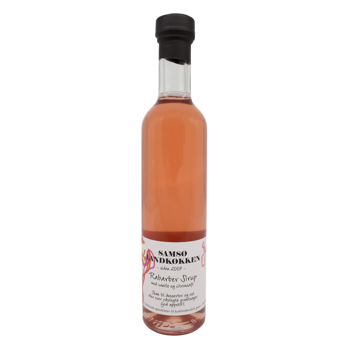 Samsø Landkøkken Rabarbersirup med Vanilje & Citron 250 ml