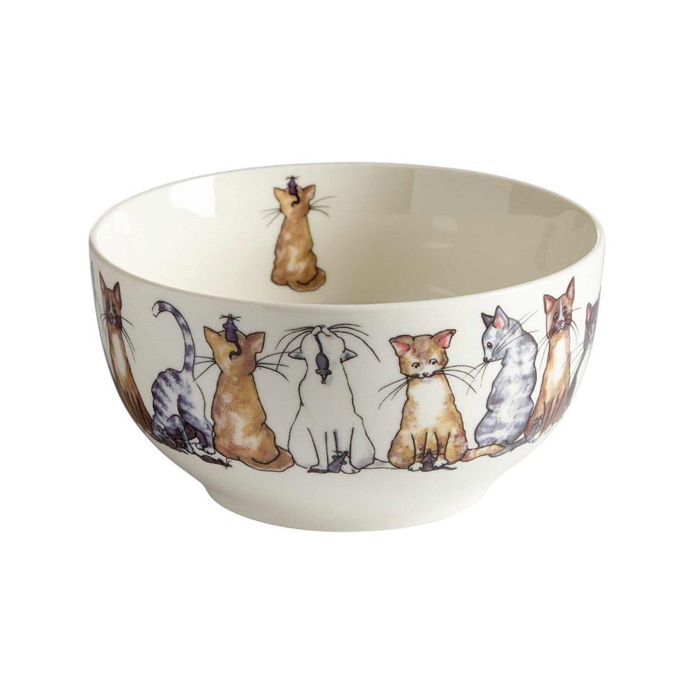 Skål med Katte Porcelænsskål 45 cl Ø13 cm