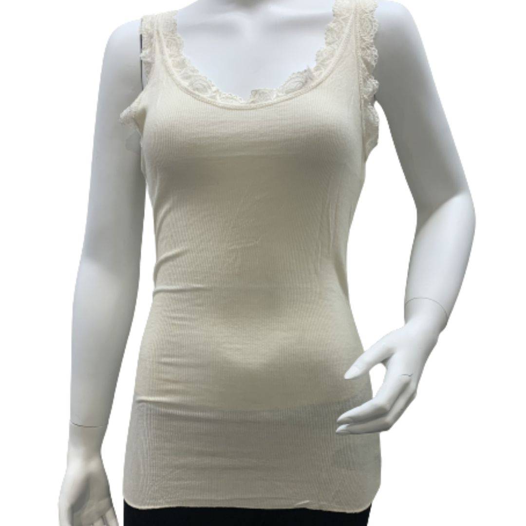 Stajl - Blondetop - Creme Hvid L/XL