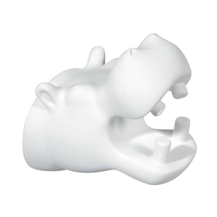 The Zoo Collection - Knage - Flodhest - Mat Hvid