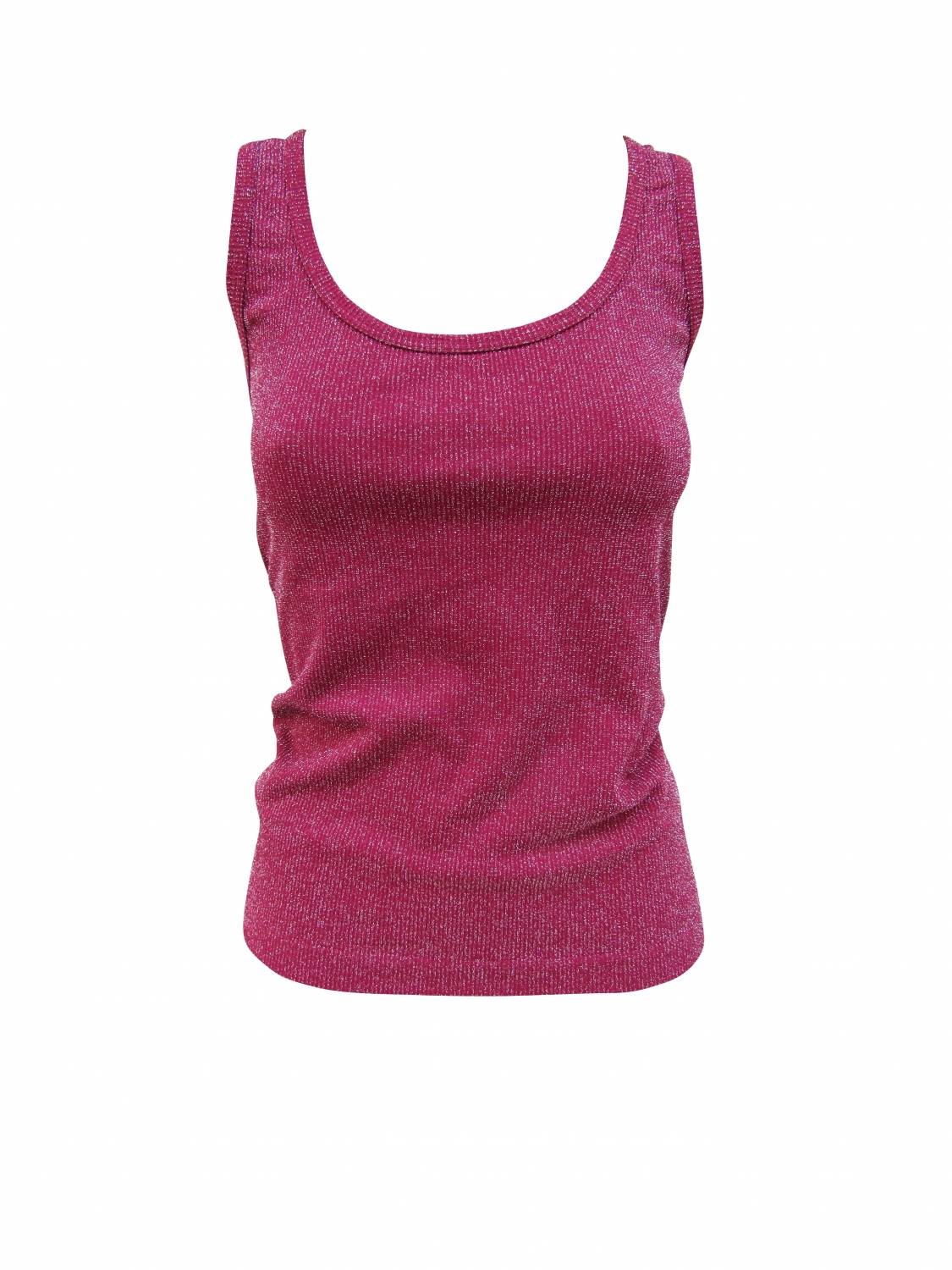 Tim og Simonsen - Top med glitter - Bordeaux S/M