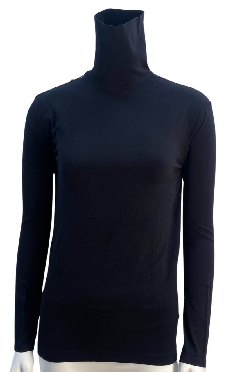 Tim og Simonsen Bluse med rullekrave - Sort L/XL