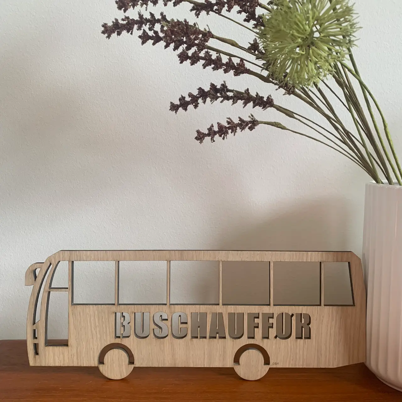 Træskilt - Buschauffør
