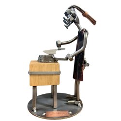 Metalfigur - Kvindelig Butiksslagter 