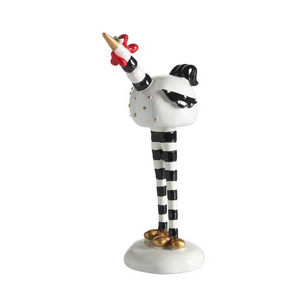 Nsgrnsgrden Gyllenkrok 17 cm - Hne Figur - Med Stribede Ben - Hvid