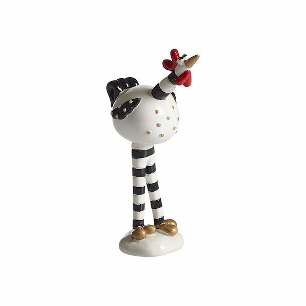Nsgrnsgrden Gyllenkrok 12 cm - Hne Figur - Med Stribede Ben - Hvid