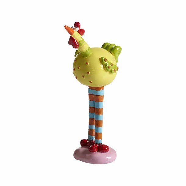Nsgrnsgrden Gyllenkrok 12 cm - Hne Figur - Med Stribede Ben - Gul