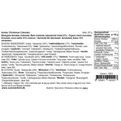 Summerbird - Amber - kologisk Chokolade Julekalender - 244 g