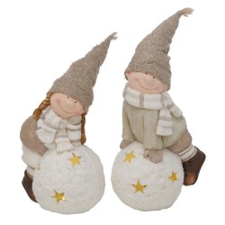 Figur - Vinterbrn - St med 2 stk.