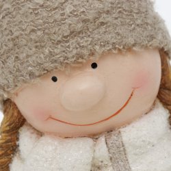 Figur - Vinterbrn med lys kugler