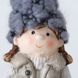 Figur - Vinterbrn med strikhuer