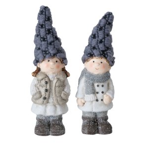 Figur - Vinterbrn med strikhuer