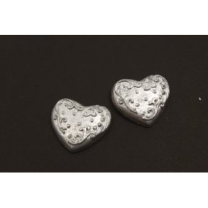 Slvhjerter - 24mm. -  100 stk.