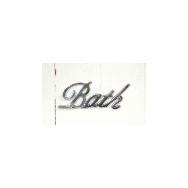 Skilt BATH - aluminium - 14 cm.