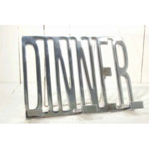 Kogebogsholder i aluminium - DINNER
