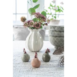 Nsgrnsgrden Hne figurer 5,2 cm - St med 3 stk. - lysgr, terracotta, gr