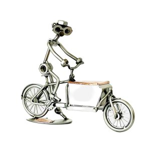 Metalfigur - Mand P Ladcykel