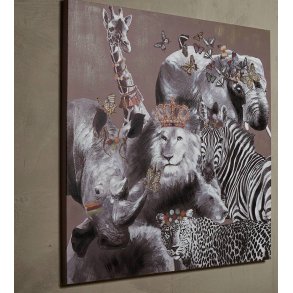 Billede � L�vernes konge med f�lge � 80x80 cm