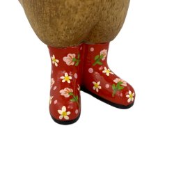 Dcuk Tr�anka 18 cm - Blommiga Gummist�vlar - R�da - Tittar Rakt Fram