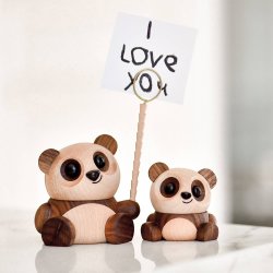 Stor pandafigur til konfirmanden