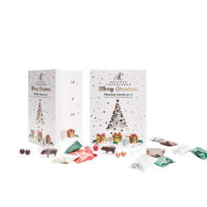 Julekalender for 2 fra Aalborg Chokoladen med 48 stk. blandet chokolade