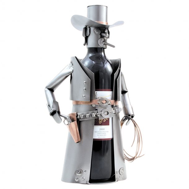 Metalfigur - Cowboy vinholder