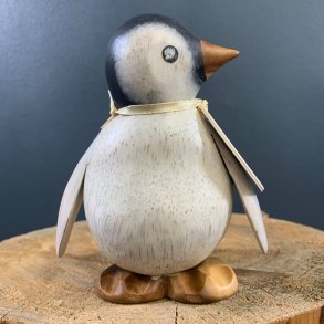 Dcuk - Tr� Pingvin 13CM - Kejserpingvin Unge - Kigger Til H�jre