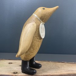 Dcuk - Tr Pingvin 22cm - Gummistvler - Sort - Kigger Ligeud 