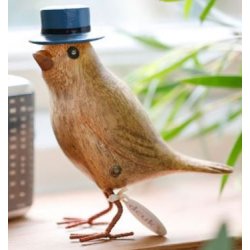 Dcuk - Tr fugl med bl hj hat