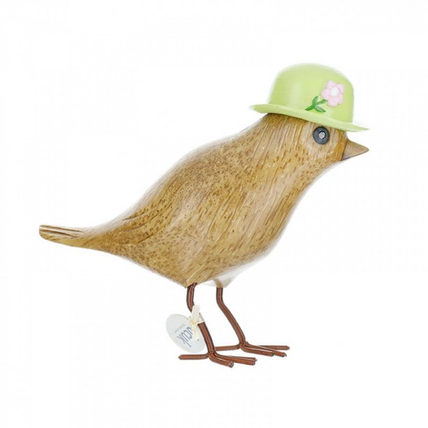 Dcuk - Tr fugl med grn sommer hat