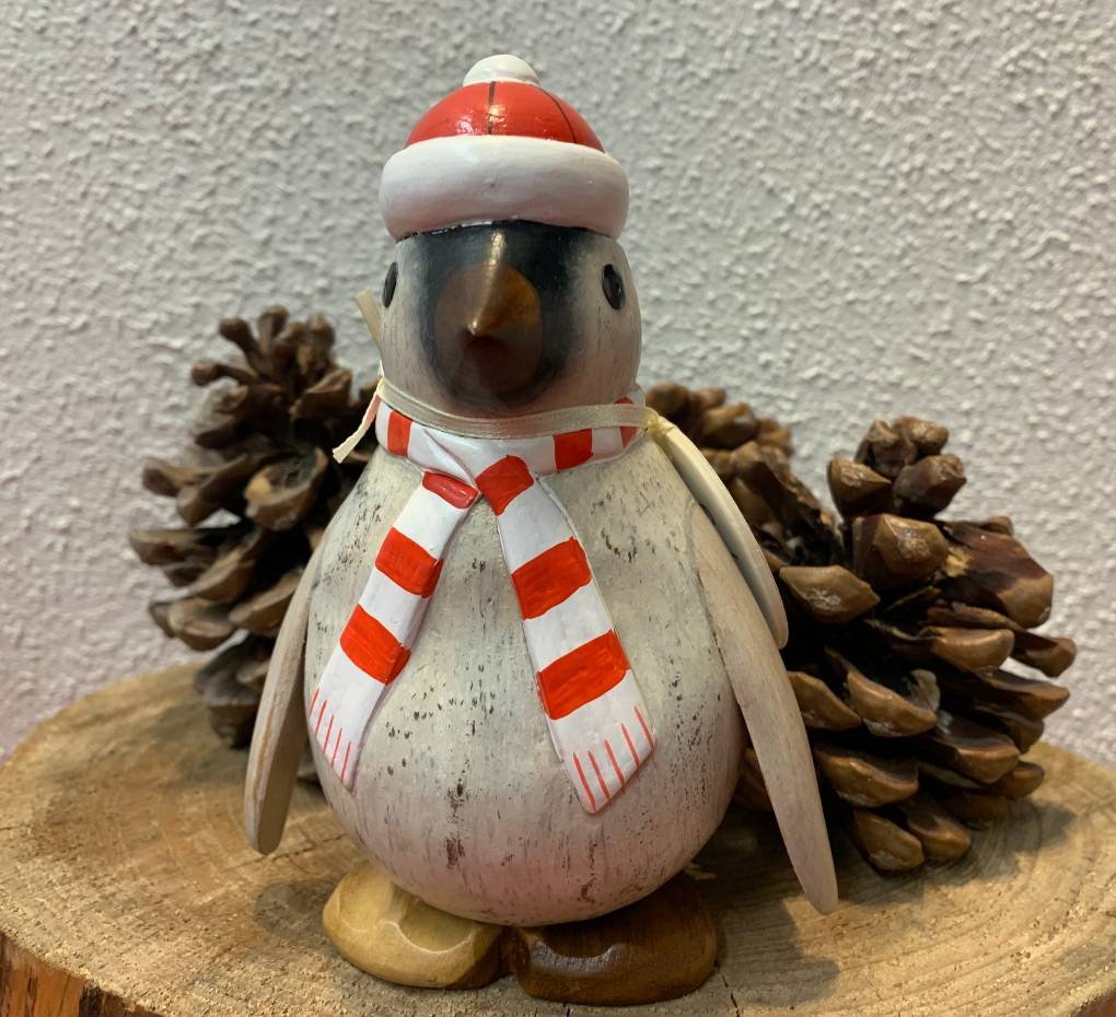 Dcuk - Sort Træ Pingvin - Med Hue og Halstørklæde