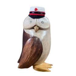 Dcuk - Tr Ugle 14cm - Bordeaux Studenterhue - Kigger Til Venstre