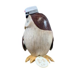 Dcuk - Tr Ugle 14cm - Gr Studenterhue - Kigger Til Venstre