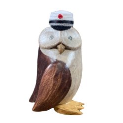 Dcuk - Tr Ugle 14cm - Gr Studenterhue - Kigger Til Venstre