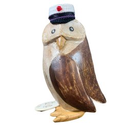 Dcuk - Tr Ugle 14cm - Lilla Studenterhue - Kigger Til Hjre