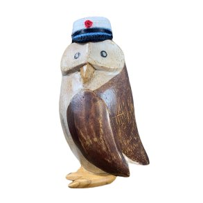 Dcuk - Tr Ugle 14cm - Lysebl Studenterhue - Kigger Til Hjre