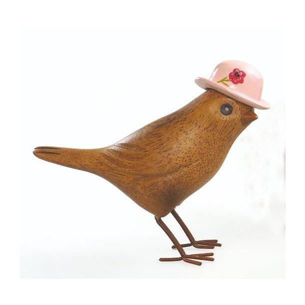 Dcuk - Tr fugl med lyserd hat