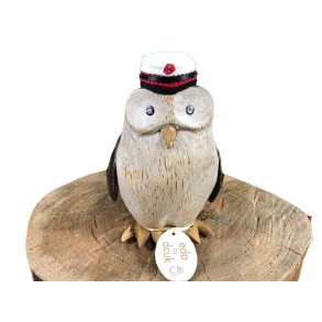 Dcuk - Tr Ugle 14cm - Bordeaux Studenterhue - Kigger Ligeud