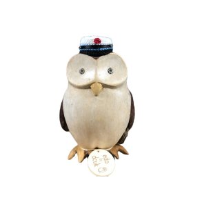 Dcuk - Tr Ugle 14cm - Lysebl Studenterhue - Kigger Ligeud