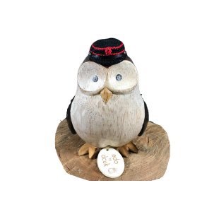 Dcuk - Tr Ugle 14cm - Sort Studenterhue - Kigger Ligeud