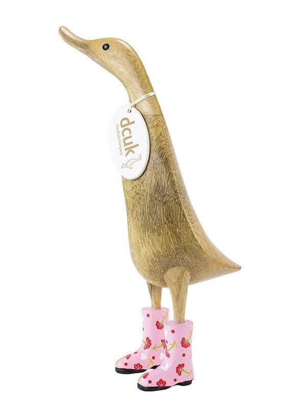 - Træ and gummistøvler - Lyserøde støvler med blomster Dcuk - Design Og Handelshuset