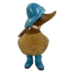 Dcuk Trand 11 cm - Med Gummistvler og Regnhat - Bl - Kigger Til Hjre