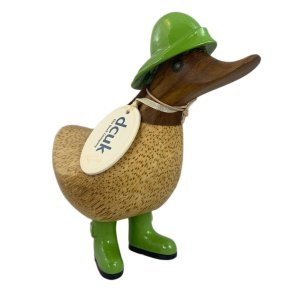 Dcuk Trand 11 cm - Med Gummistvler og Regnhat - Grn - Kigger Ligeud