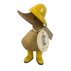 Dcuk - Trand11 cm - Med Gummistvler og Regnhat - Gul -Kigger Til Venstre