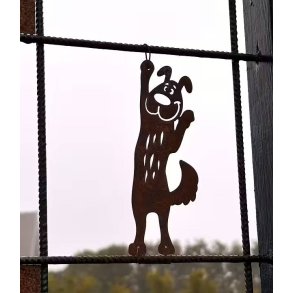 Dekoration til rionet � Hund i cortenst�l