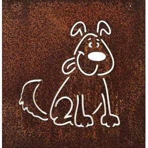 Dekoration til rionet � Hunde motiv i cortenst�l